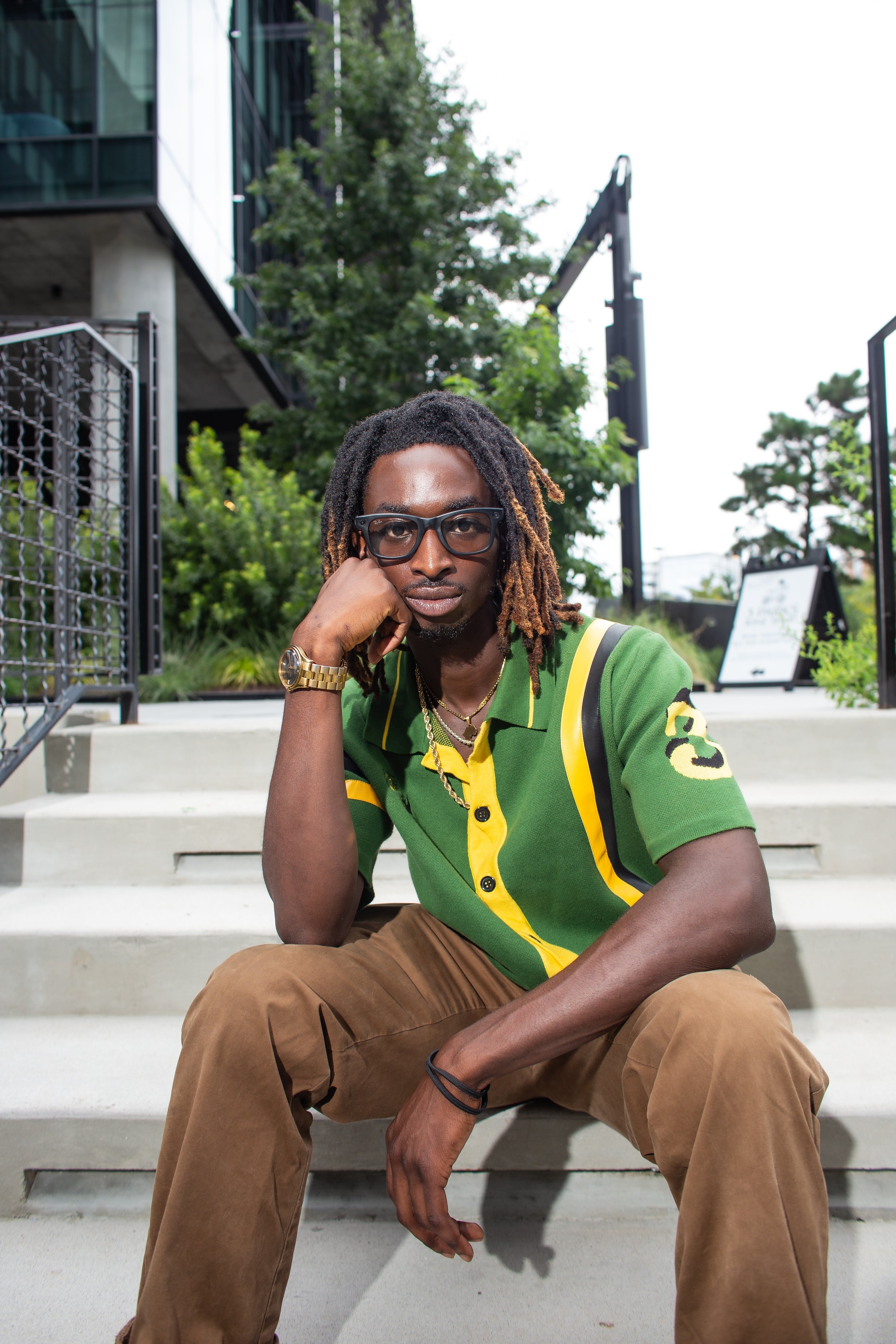 OPO HAS DESIGNED THE FIRST EVER POLO SHIRT W/ LEATHER STRIPES